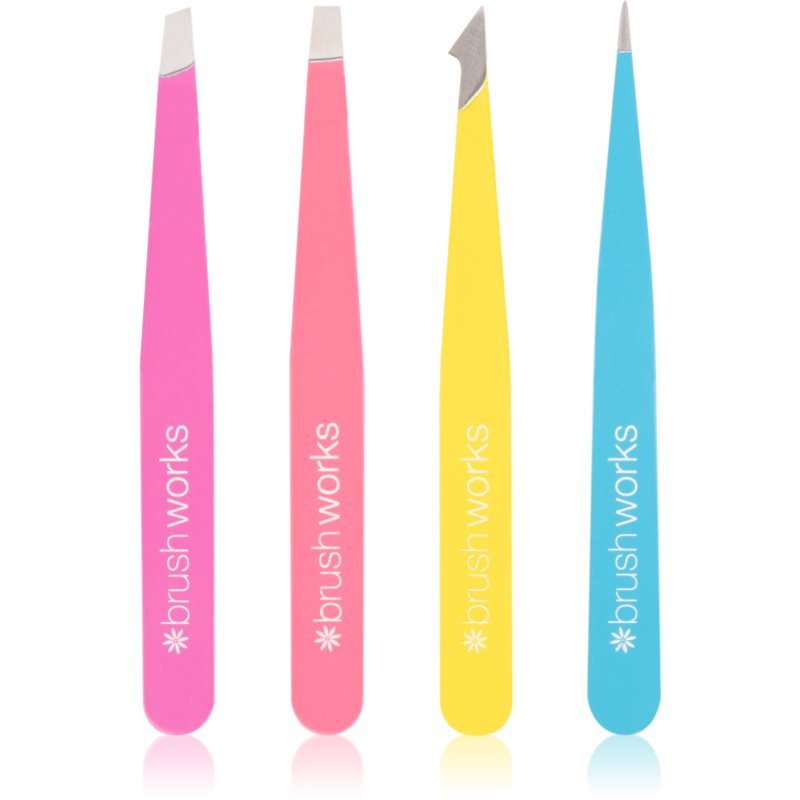 Brushworks Tweezer Set Neon sada pinzet - parfo.cz