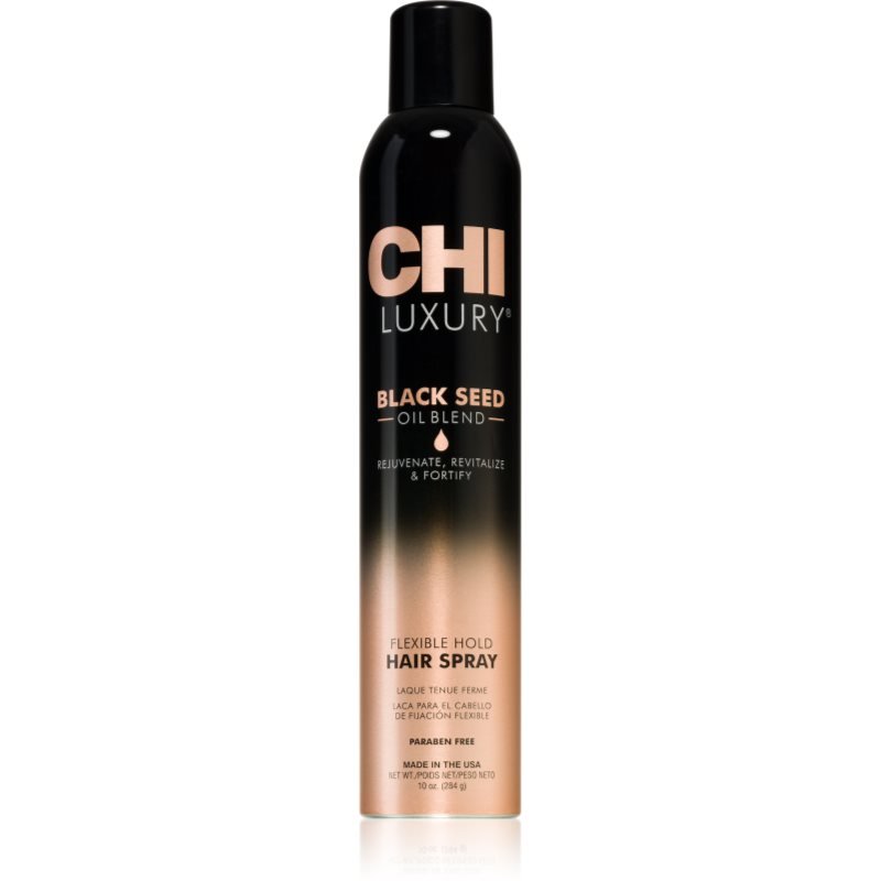 CHI Luxury Black Seed Oil Flexible Hold Hairspray lak na vlasy pro flexibilní zpevnění 284 ml - parfo.cz