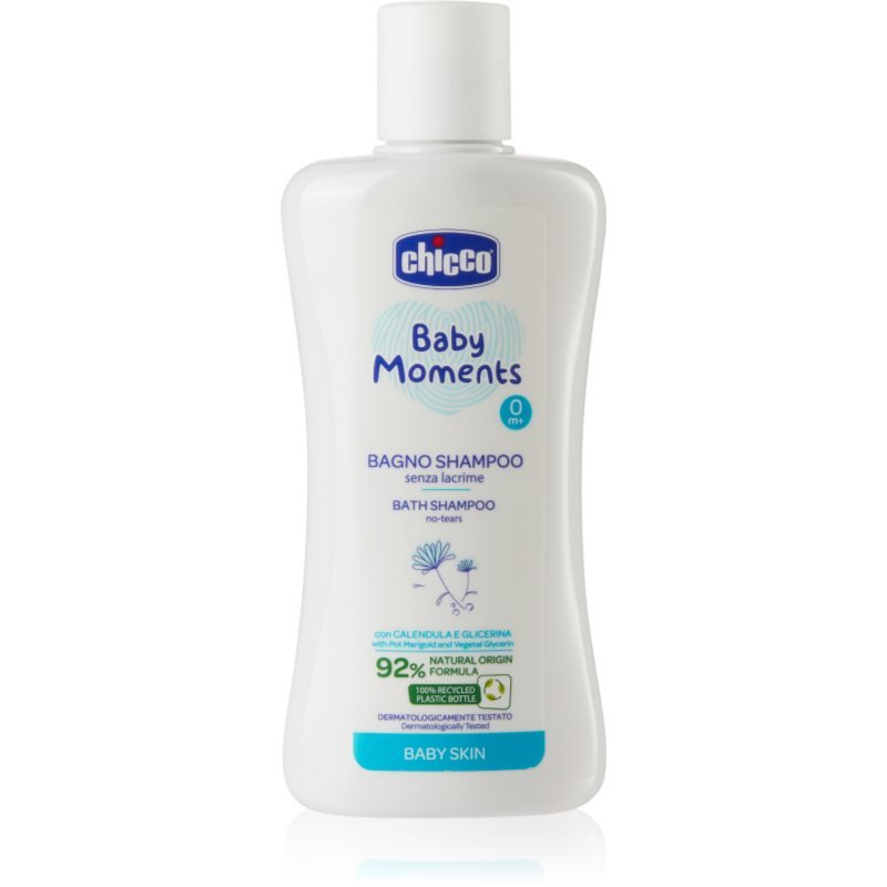 Chicco Baby Moments Bath Shampoo šampon na celé tělo pro děti od narození 200 ml - parfo.cz