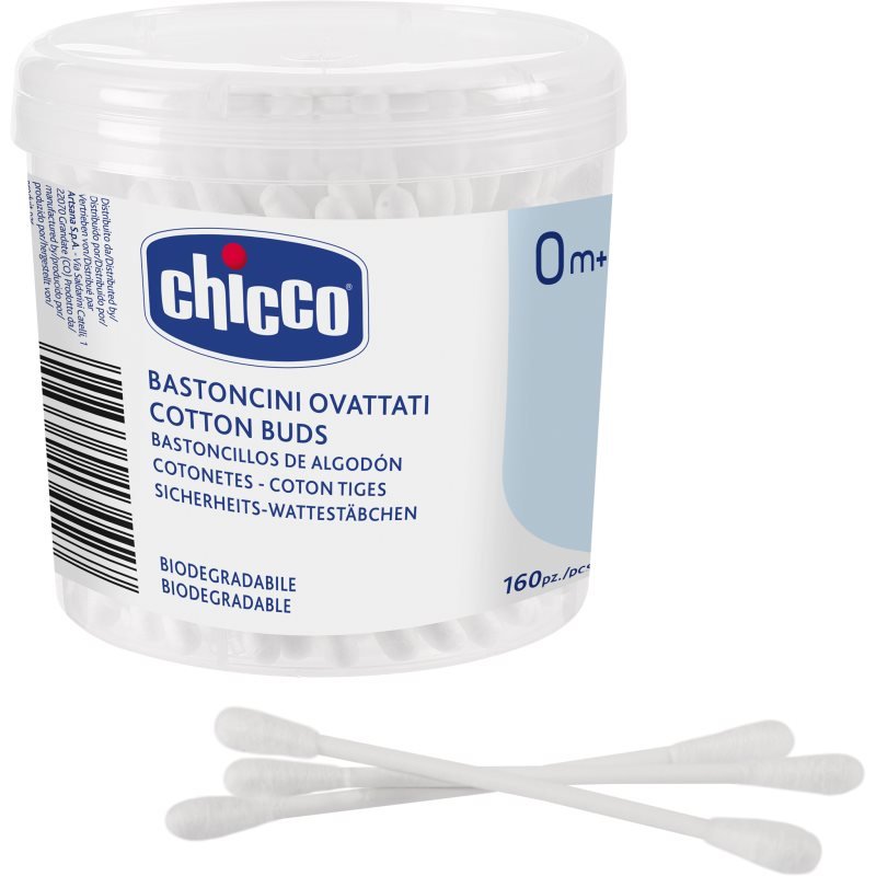Chicco Hygiene vatové tyčinky 0m+ 160 ks - parfo.cz