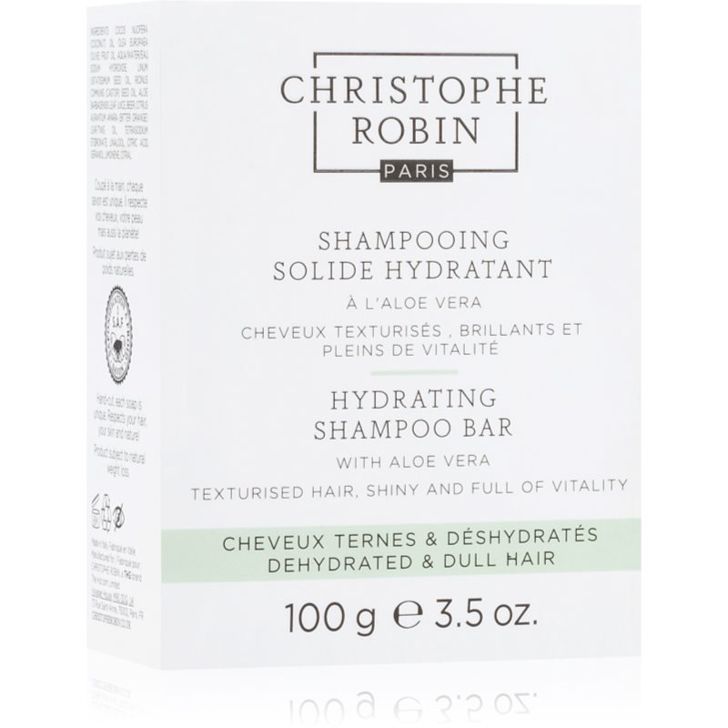 Christophe Robin Hydrating Shampoo Bar with Aloe Vera tuhý šampon pro suché a zcitlivělé vlasy 100 g - parfo.cz