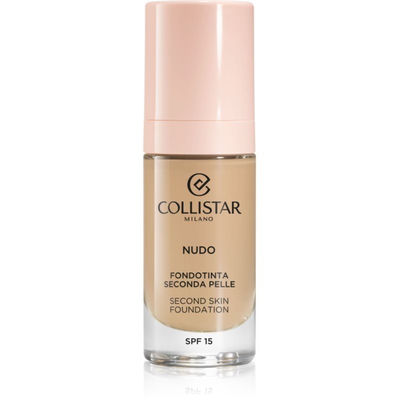 Collistar NUDO Second Skin Foundation SPF 15 rozjasňující hydratační make-up s vyhlazujícím efektem odstín 2G Beige Dorato 30 ml - parfo.cz