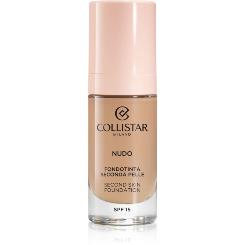 Collistar NUDO Second Skin Foundation SPF 15 rozjasňující hydratační make-up s vyhlazujícím efektem odstín 3R Naturale Rosato 30 ml - parfo.cz