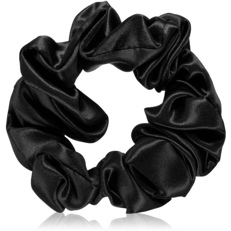 Crystallove Silk Scrunchie hedvábná gumička do vlasů Black 1 ks - parfo.cz