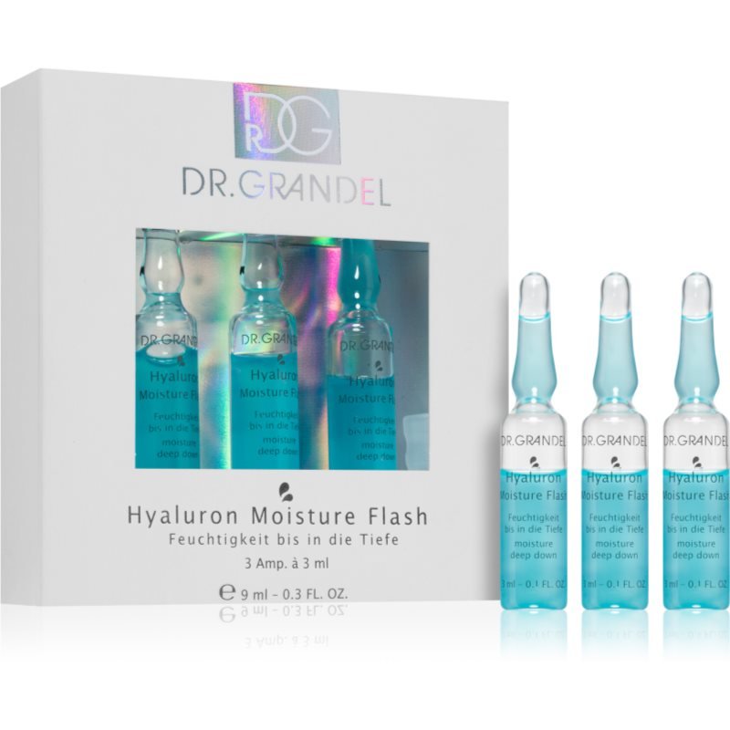 Dr. Grandel Hyaluron Moisture Flash ampule pro intenzivní hydrataci pleti 3x3 ml - parfo.cz