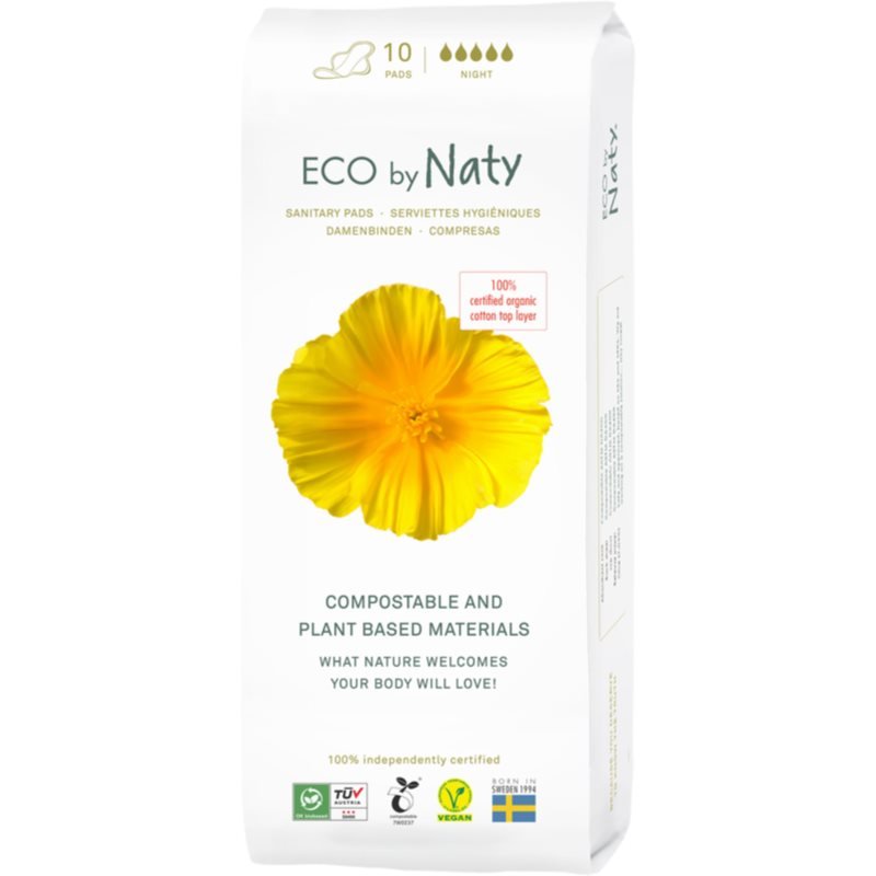 ECO by Naty Sanitary Pads Night vložky 10 ks - parfo.cz