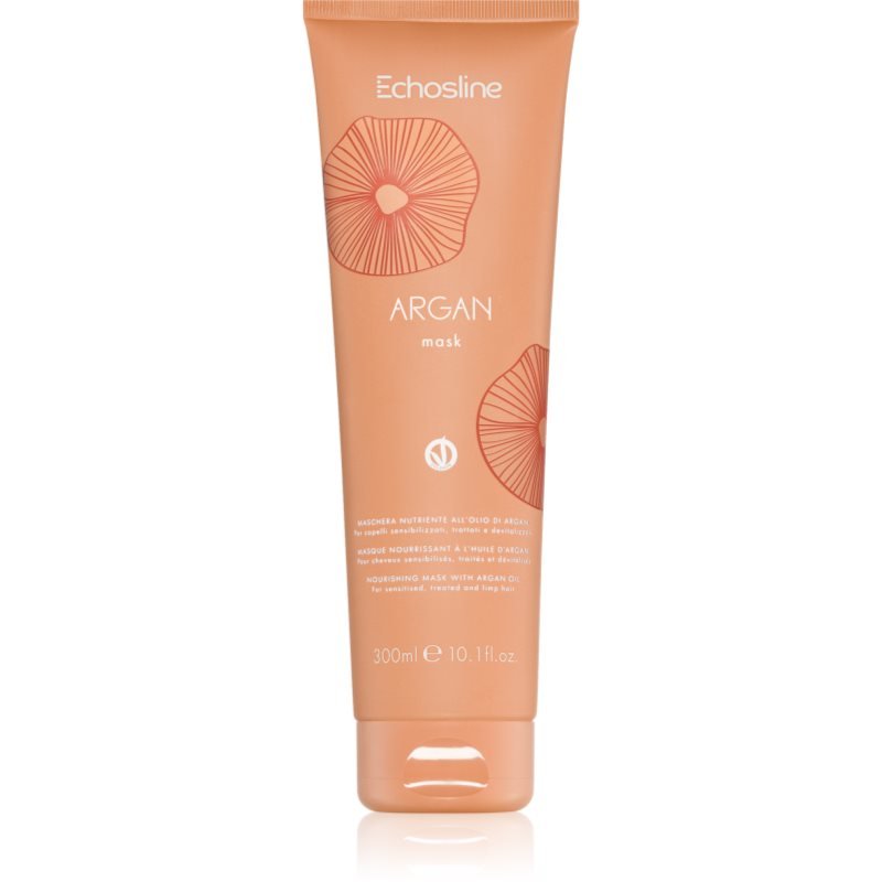 Echosline Argan mask vyživující maska pro hladké a zářivé vlasy s arganovým olejem 300 ml - parfo.cz