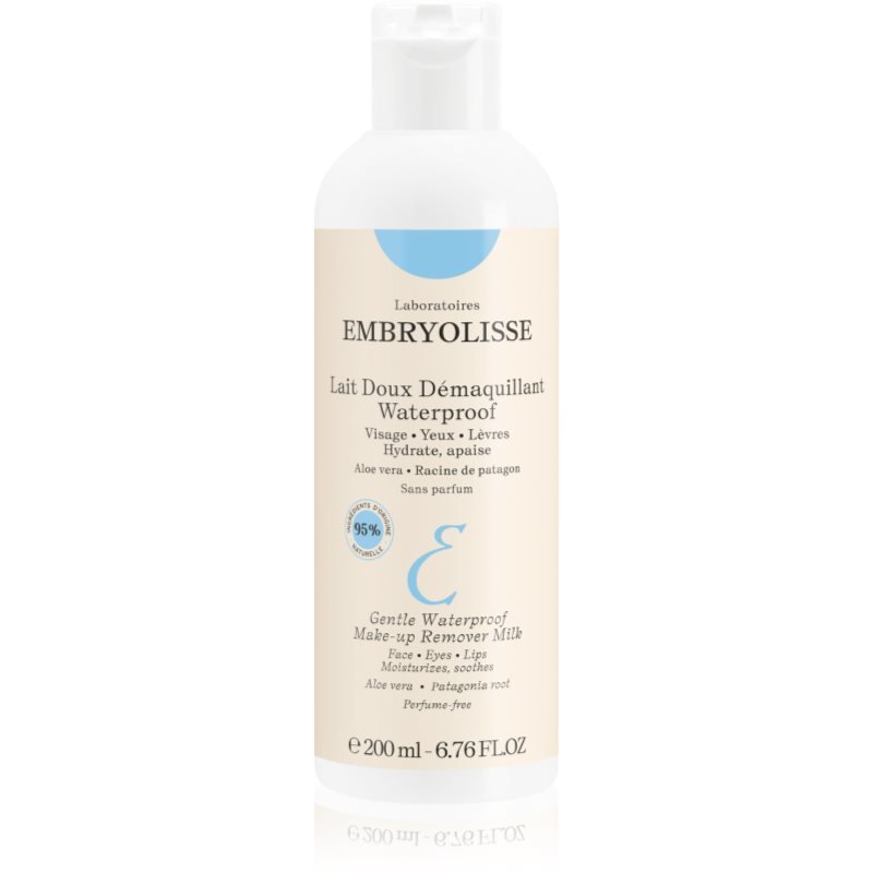 Embryolisse LAIT DOUX DÉMAQUILLANT WATERPROOF hydratační odličovací mléko pro všechny typy pleti 200 ml - parfo.cz