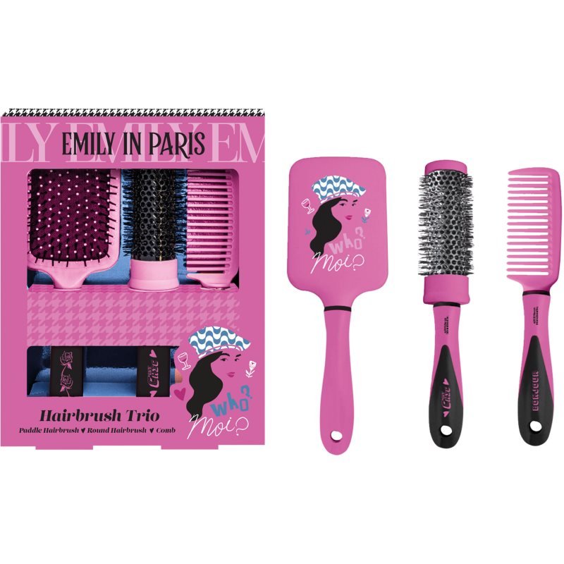 Emily In Paris Hairbrush Trio sada kartáčů na vlasy 3 ks - parfo.cz