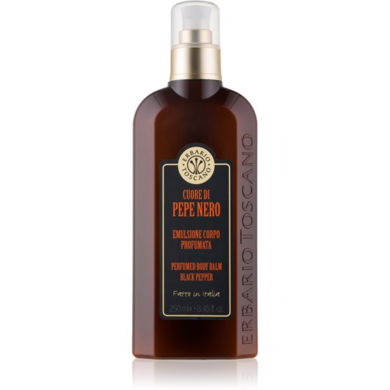 Erbario Toscano Cuore di Pepe Nero parfémovaný balzám na tělo pro muže 250 ml - parfo.cz