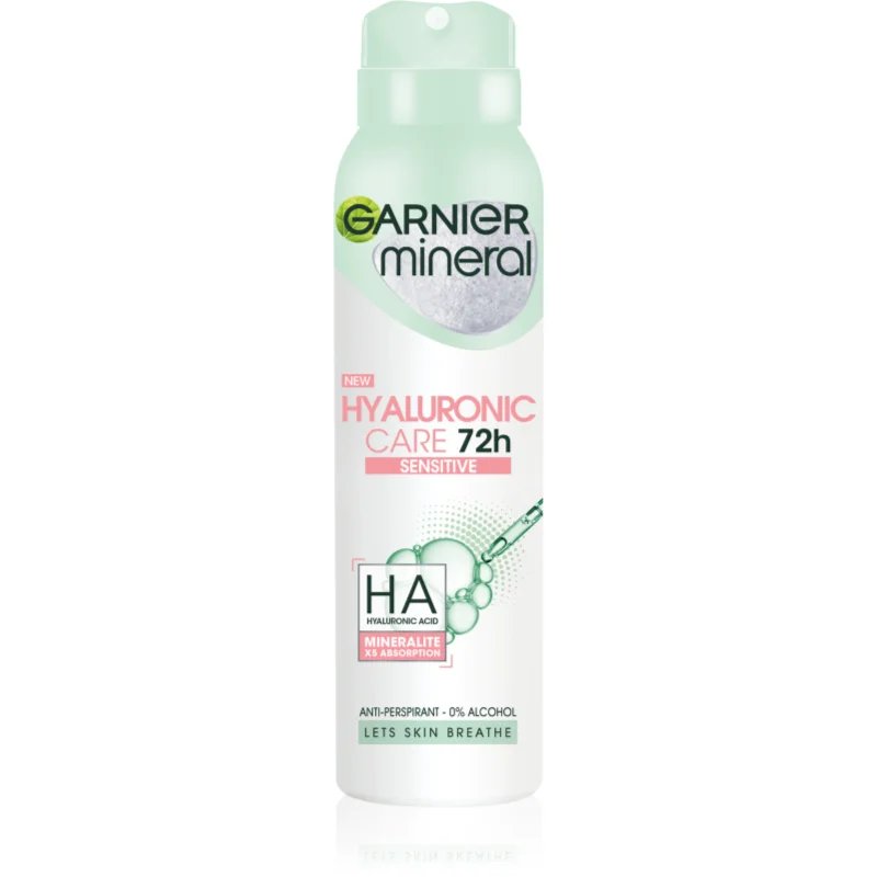 Garnier Mineral Hyaluronic Care antiperspirant ve spreji pro citlivou pokožku 150 ml - parfo.cz