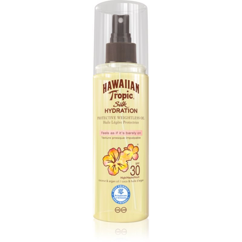 Hawaiian Tropic Silk Hydration SPF30 opalovací olej na obličej a tělo 150 ml - parfo.cz