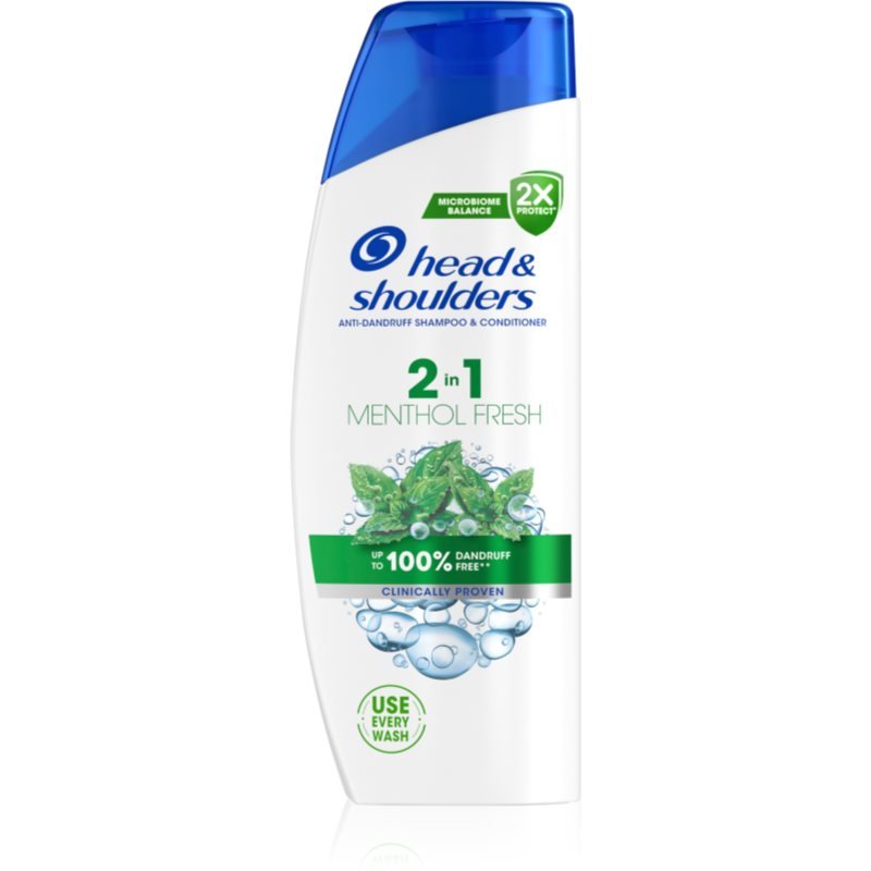 Head & Shoulders Menthol Fresh 2in1 šampon a kondicionér 2 v 1 proti lupům 330 ml - parfo.cz