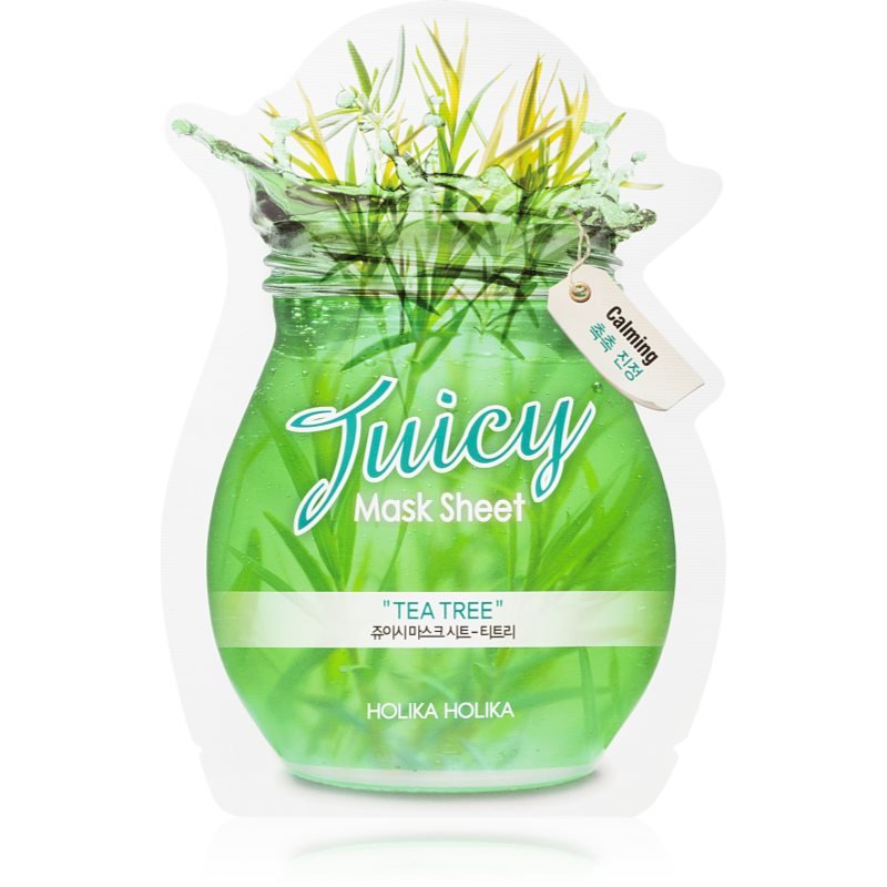 Holika Holika Juicy Mask Sheet Tea Tree plátýnková maska proti nedokonalostem aknózní pleti 20 ml - parfo.cz