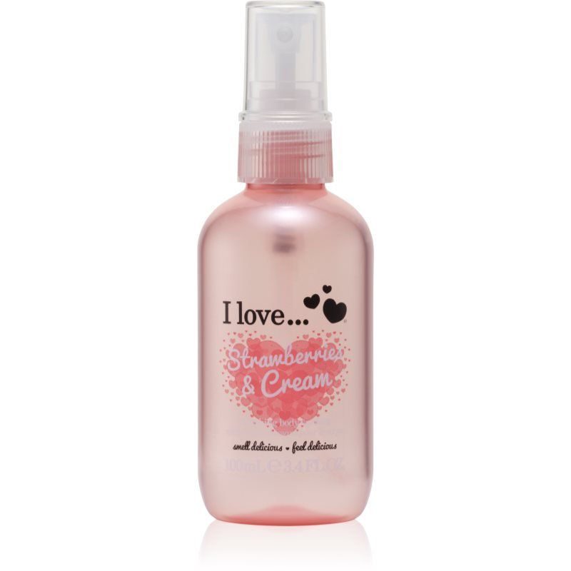 I love... Strawberries & Cream osvěžující tělový sprej 100 ml - parfo.cz