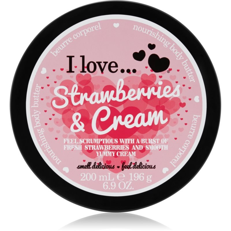 I love... Strawberries & Cream tělové máslo 200 ml - parfo.cz