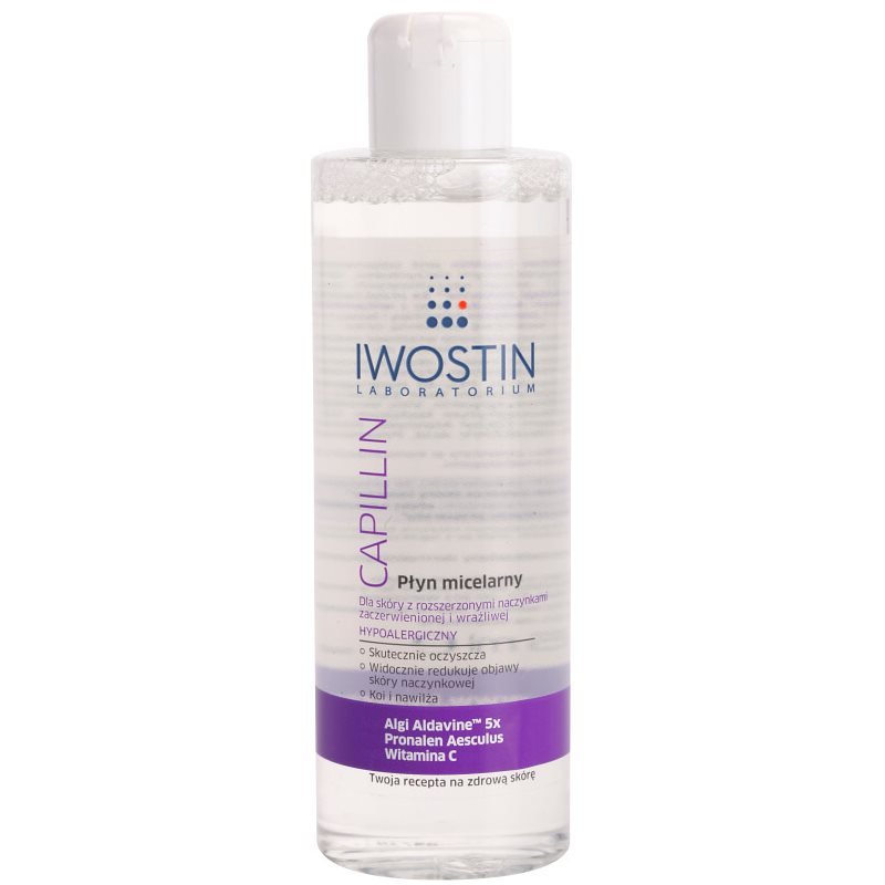 Iwostin Capillin čisticí micelární voda pro citlivou pleť se sklonem ke zčervenání 215 ml - parfo.cz