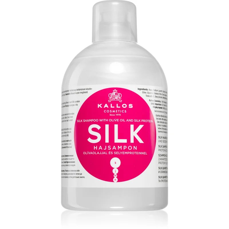 Kallos KJMN Professional Silk hedvábně jemný šampon pro suché a zcitlivělé vlasy 1000 ml - parfo.cz