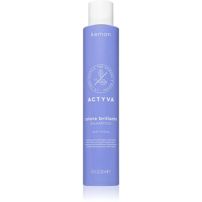 Kemon Actyva Colore Brillante šampon neutralizující žluté tóny 250 ml - parfo.cz