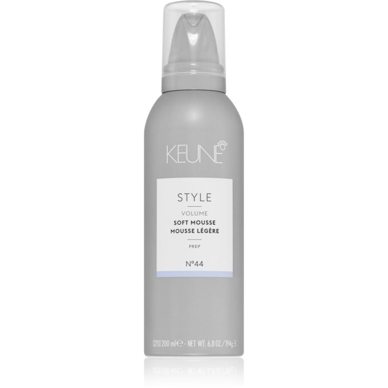 Keune Style Soft Mousse objemové tužidlo na vlasy pro přirozenou fixaci a lesk vlasů 200 ml - parfo.cz
