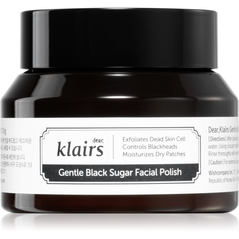Klairs Gentle Black Sugar Facial Polish hydratační pleťový peeling 110 g - parfo.cz