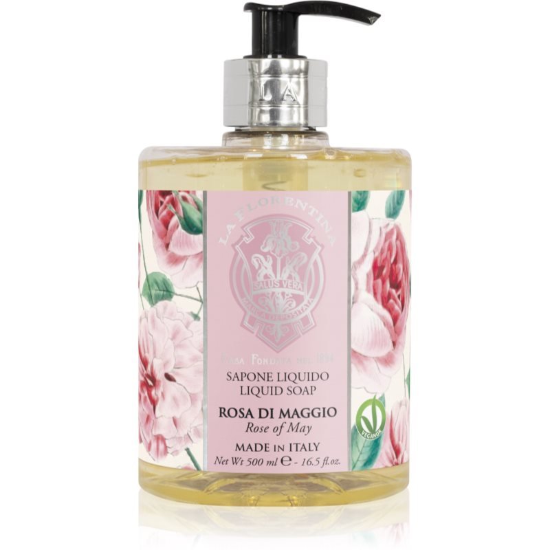 La Florentina Rose of May Liquid Soap přírodní tekuté mýdlo na ruce 500 ml - parfo.cz
