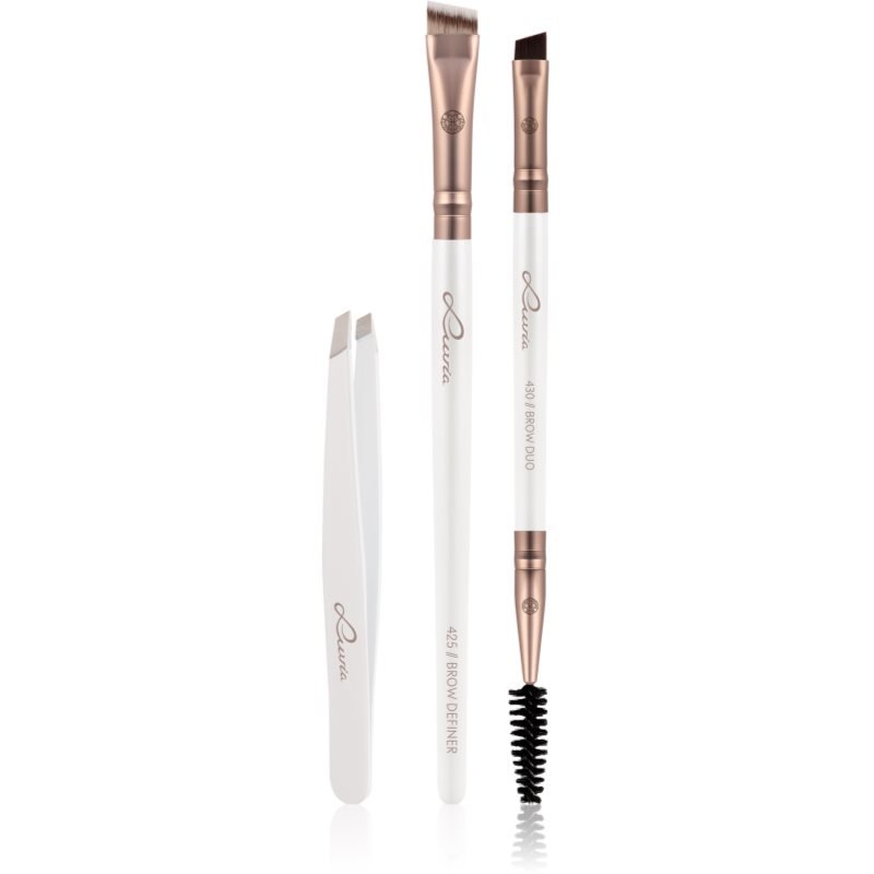Luvia Cosmetics Prime Vegan Brow Kit sada na úpravu obočí Pearl White / Metallic Coffee Brown - parfo.cz