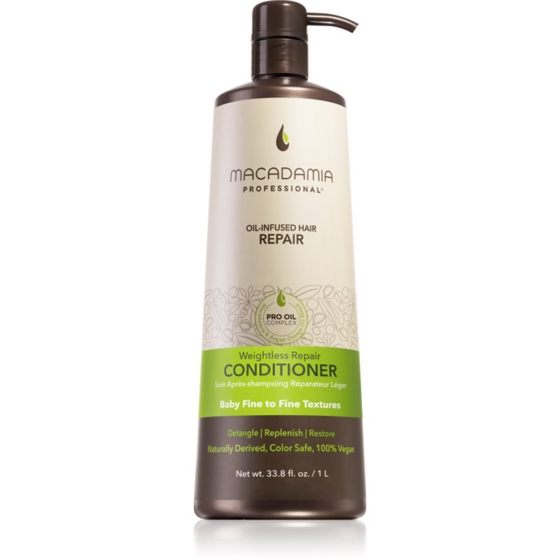Macadamia Natural Oil Weightless Repair lehký kondicionér s hydratačním účinkem 1000 ml - parfo.cz
