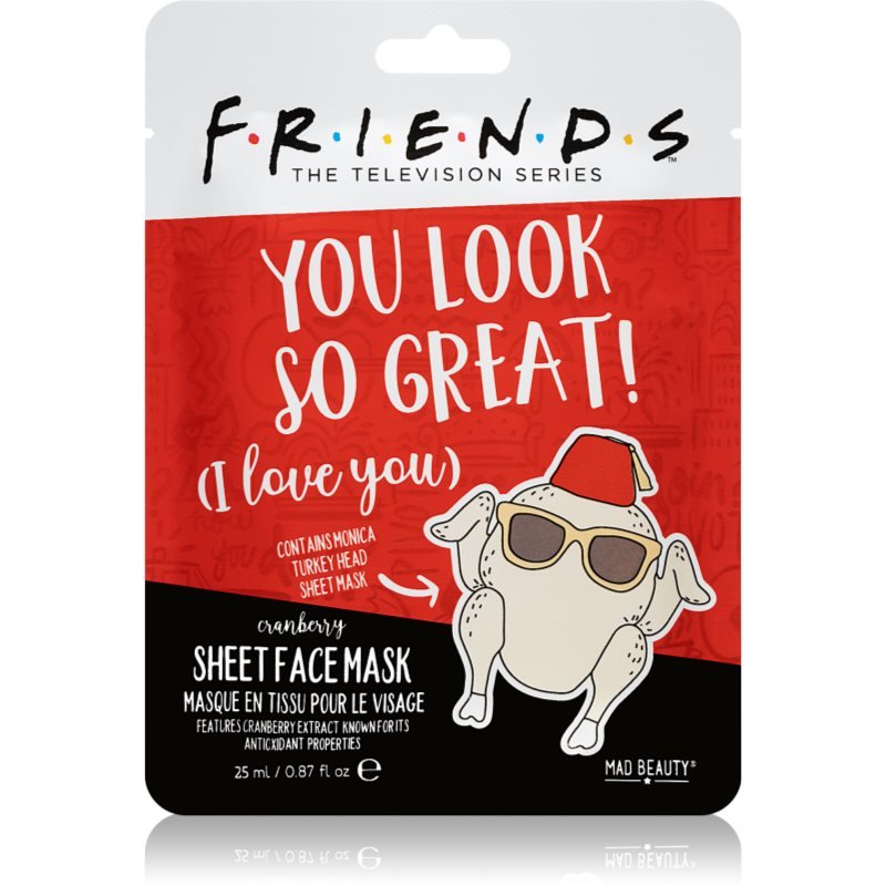 Mad Beauty Friends Turkey antioxidační plátýnková maska 25 ml - parfo.cz