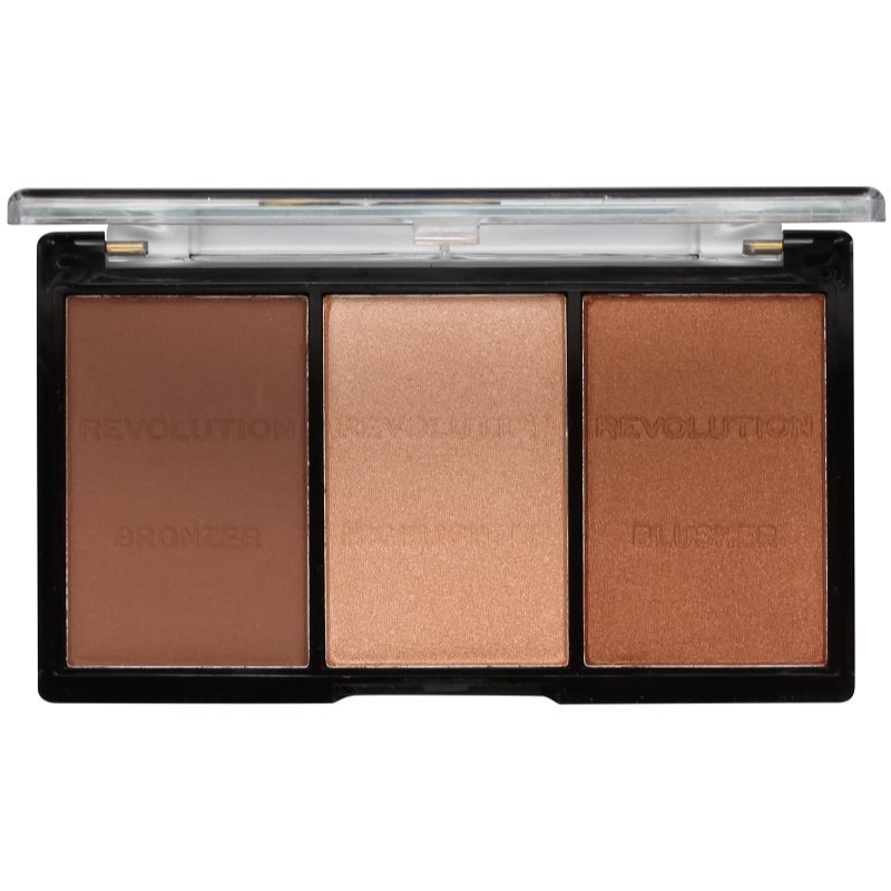 Makeup Revolution Ultra Sculpt & Contour paleta na kontury obličeje odstín 04 Ultra Ligt/Medium 11 g - parfo.cz