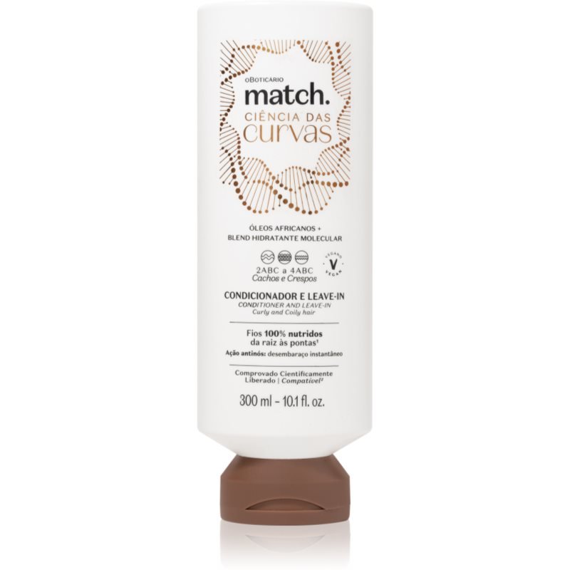 Match. Science of Curves bezoplachový kondicionér pro vlnité a kudrnaté vlasy 300 ml - parfo.cz