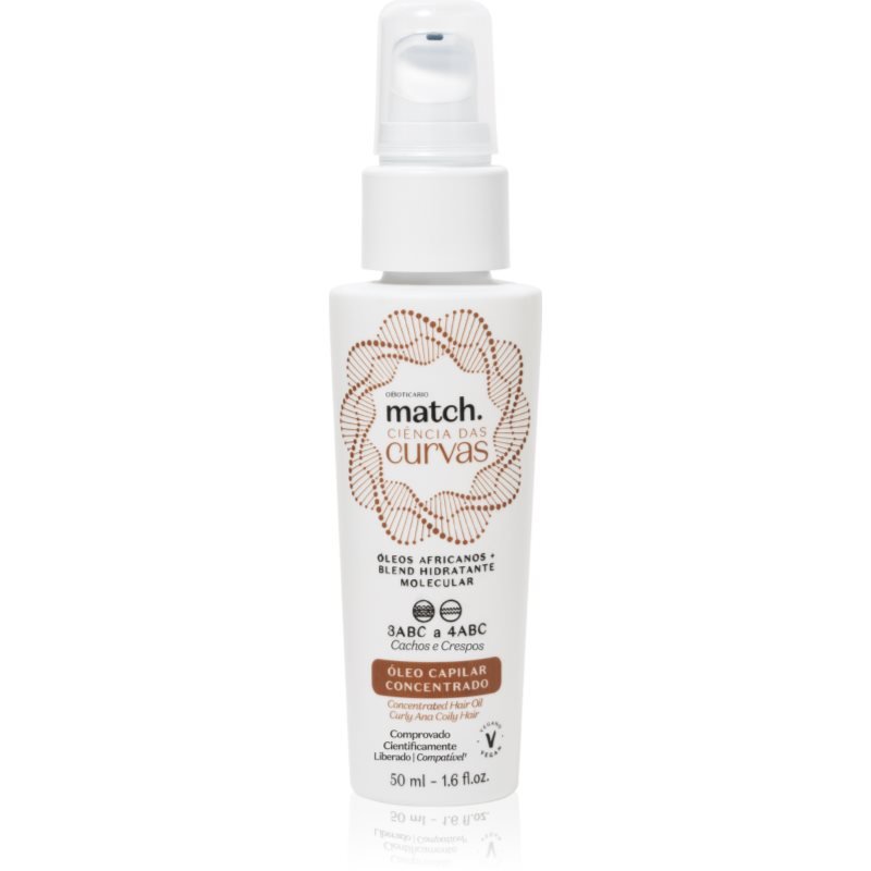 Match. Science of Curves vlasový olej pro vlnité a kudrnaté vlasy 50 ml - parfo.cz