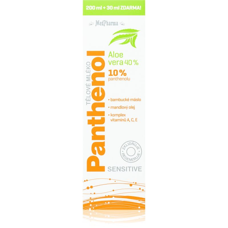 MedPharma Panthenol 10% Sensitive intenzivně hydratační tělové mléko s regeneračním účinkem 230 ml - parfo.cz