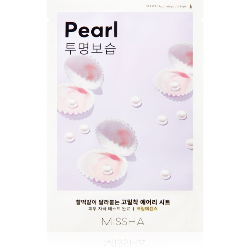 Missha Airy Fit Pearl plátýnková maska s rozjasňujícím a hydratačním účinkem 19 g - parfo.cz