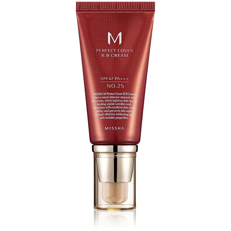 Missha M Perfect Cover BB krém s vysokou UV ochranou odstín No. 25 Warm Beige SPF42/PA+++ 50 ml - parfo.cz