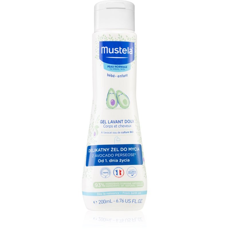 Mustela Bébé Bain tělový a vlasový mycí gel pro děti 200 ml - parfo.cz