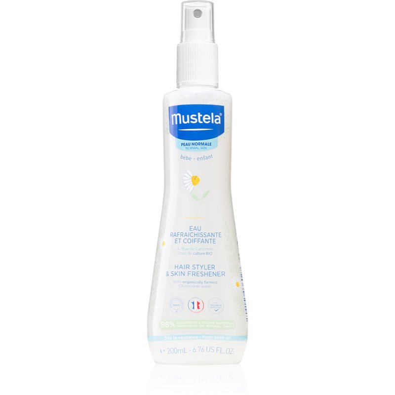 Mustela Bébé osvěžující voda na tělo a vlasy 200 ml - parfo.cz