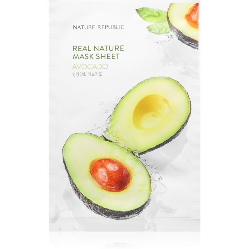 NATURE REPUBLIC Real Nature Avocado Mask Sheet vyživující plátýnková maska pro suchou pleť 23 ml - parfo.cz