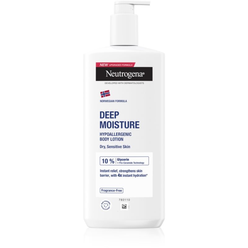 Neutrogena Norská receptura® hloubkově hydratační tělové mléko pro citlivou pokožku 400 ml - parfo.cz