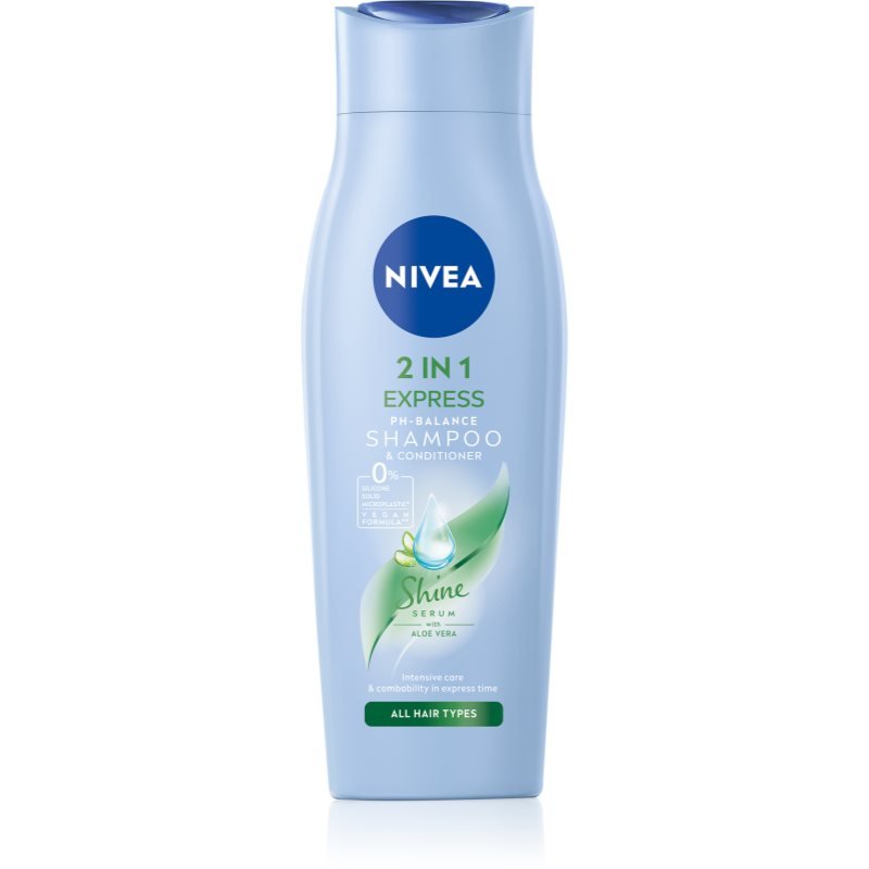 Nivea 2in1 Care Express Protect & Moisture pečující šampon s kondicionérem 2 v 1 250 ml - parfo.cz