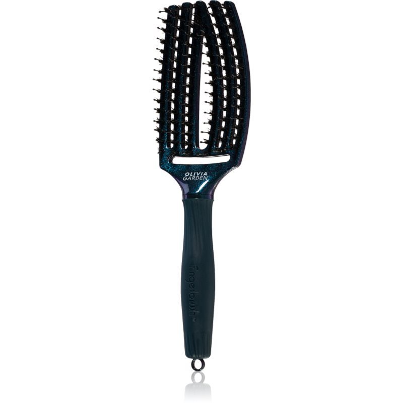 Olivia Garden Fingerbrush Midnight Desert plochý kartáč odstín Saphire 27 cm - parfo.cz