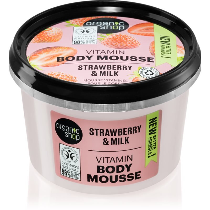 Organic Shop Strawberry & Milk tělová pěna 250 ml - parfo.cz
