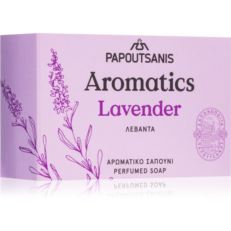 PAPOUTSANIS Aromatics Lavender tuhé mýdlo 100 g - parfo.cz