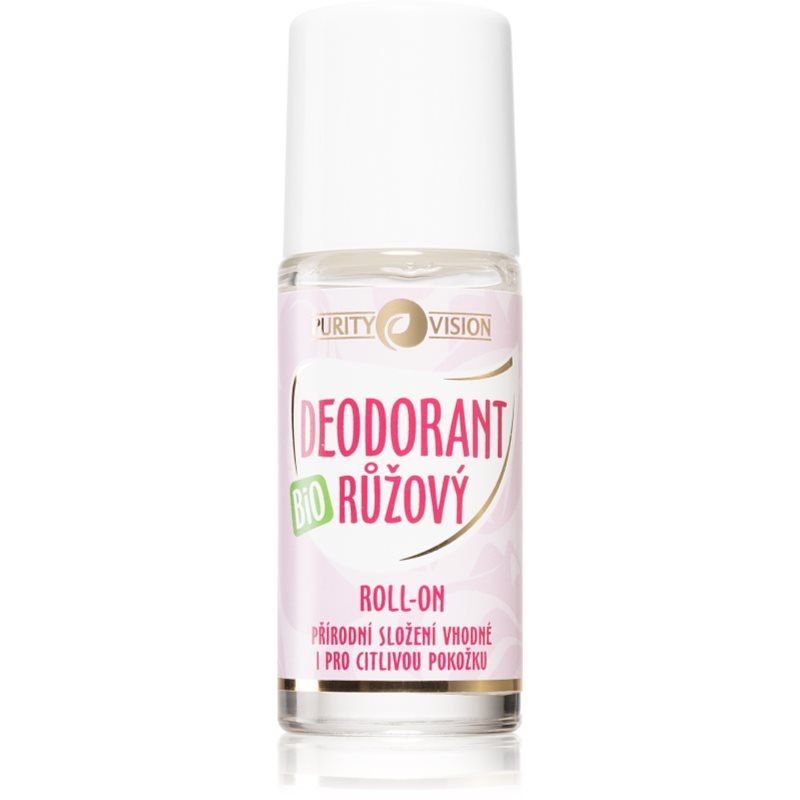Purity Vision BIO deodorant roll-on s růžovou vodou 50 ml - parfo.cz