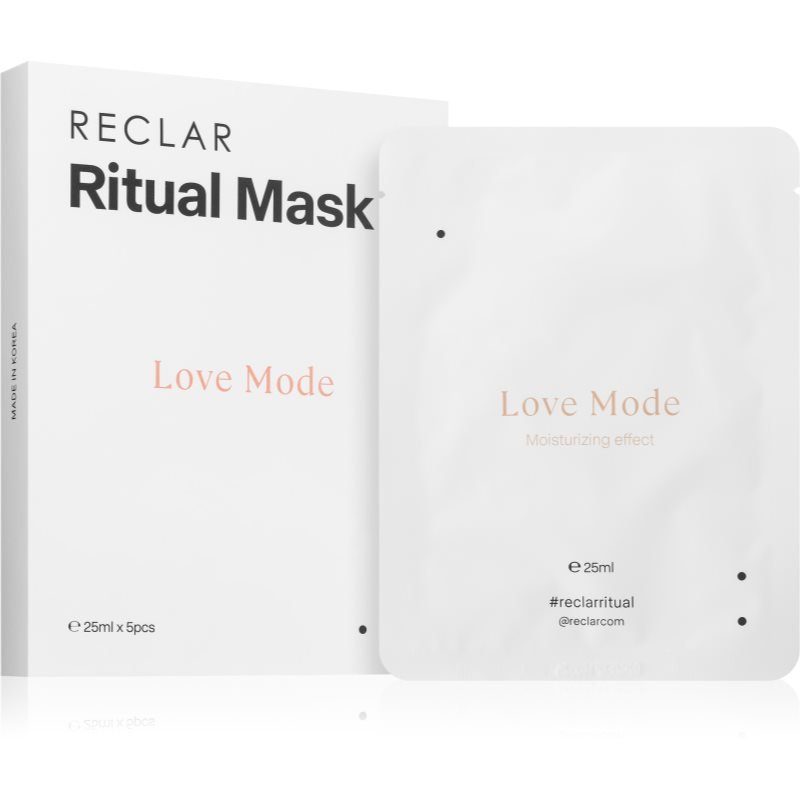 RECLAR Ritual Mask Love Mode jednorázová platýnková maska na obličej pro všechny typy pleti 5 ks - parfo.cz