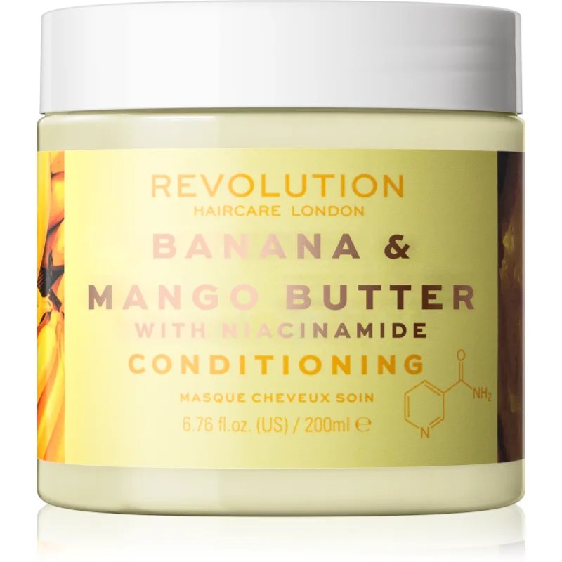 Revolution Haircare Hair Mask Banana & Mango Butter intenzivně ošetřující maska na vlasy 200 ml - parfo.cz