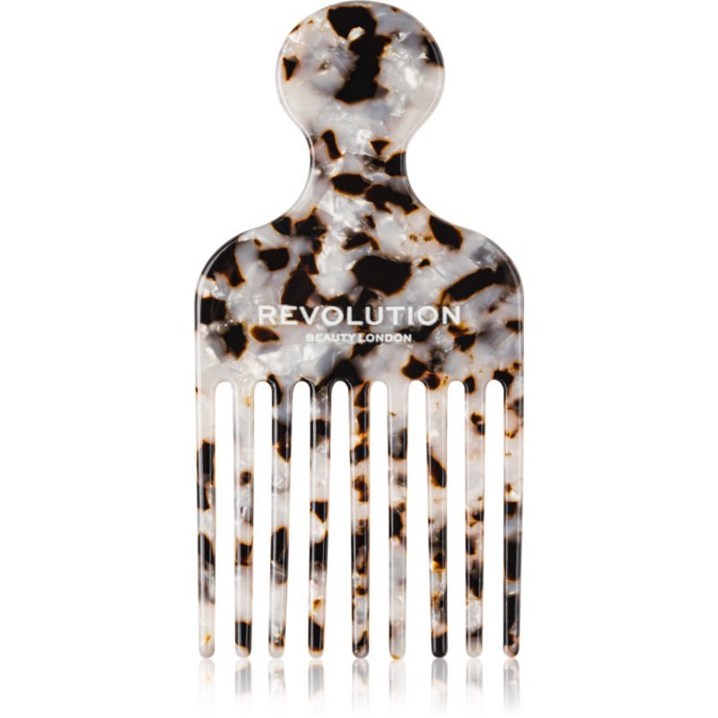 Revolution Haircare Natural Curl Afro Pick Comb hřeben pro kudrnaté vlasy odstín Tortoiseshell 1 ks - parfo.cz