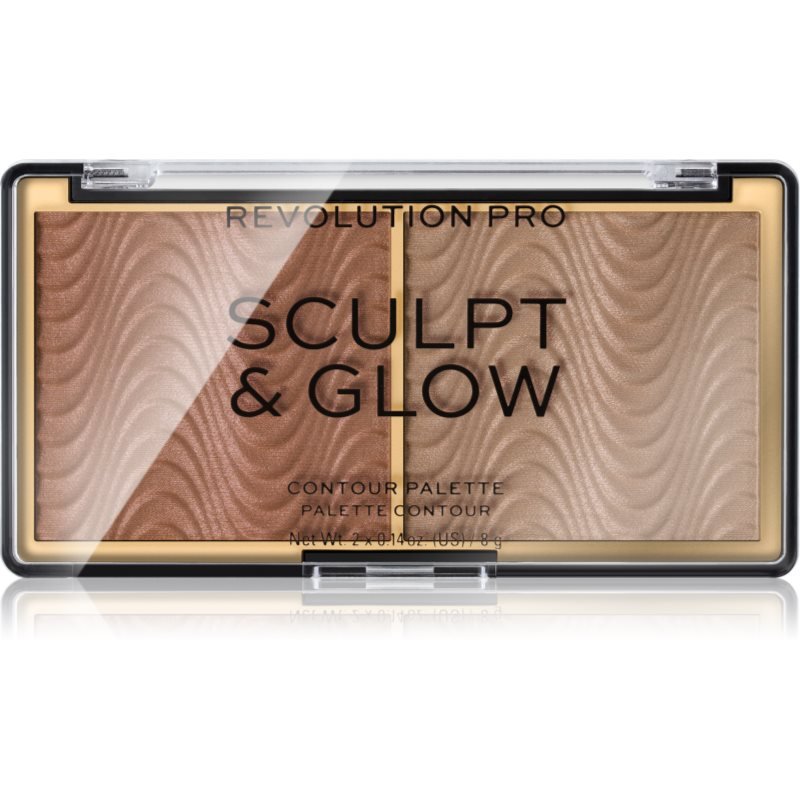 Revolution PRO Sculpt And Glow konturovací a rozjasňující paleta odstín Light-Medium 8 g - parfo.cz