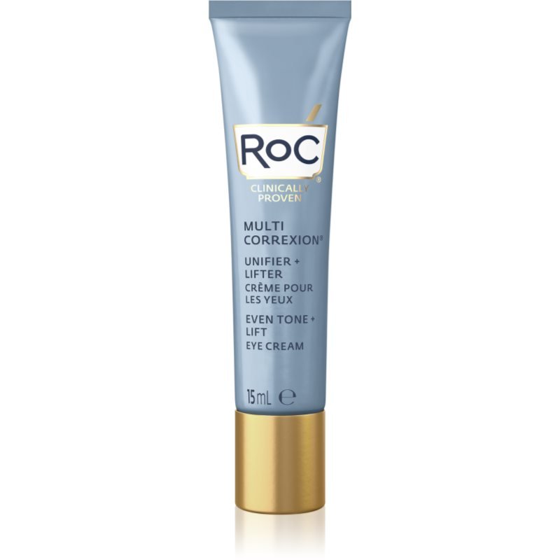 RoC Multi Correxion Even Tone + Lift vyhlazující a rozjasňující oční krém proti vráskám a tmavým kruhům 15 ml - parfo.cz