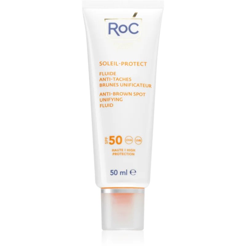 RoC Soleil Protect Anti Brown Spots Unifying Fluid lehký ochranný fluid proti tmavým skvrnám SPF 50 50 ml - parfo.cz